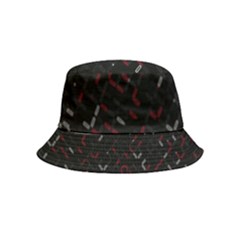 Abstract Dark Pattern Minimal Inside Out Bucket Hat (kids)