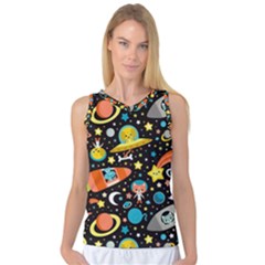 Space Pattern Women s Basketball Tank Top by Bedest