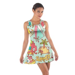 Summer Up Cute Doodle Cotton Racerback Dress by Bedest