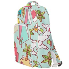 Summer Up Cute Doodle Double Compartment Backpack by Bedest