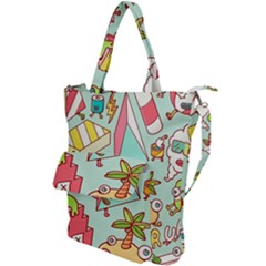 Summer Up Cute Doodle Shoulder Tote Bag by Bedest