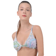 London City Map Knot Up Bikini Top by Bedest