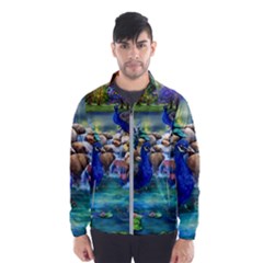 Peacocks  Fantasy Garden Men s Windbreaker