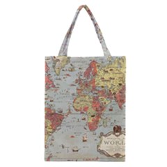 Vintage Old Antique World Map Classic Tote Bag