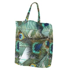 Peacock Feathers Giant Grocery Tote