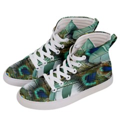 Peacock Feathers Men s Hi-top Skate Sneakers by Bedest