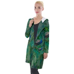 Peacock Paradise Jungle Hooded Pocket Cardigan by Bedest