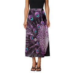 Purple Peacock Classic Midi Chiffon Skirt