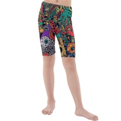 Cute Cartoon Doodle Kids  Mid Length Swim Shorts by Bedest