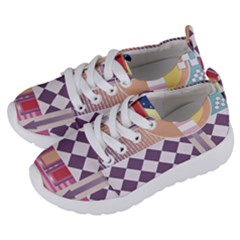 Abstract Shapes Colors Gradient Kids  Lightweight Sports Shoes