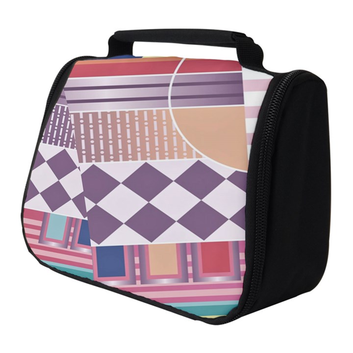 Abstract Shapes Colors Gradient Full Print Travel Pouch (Small)