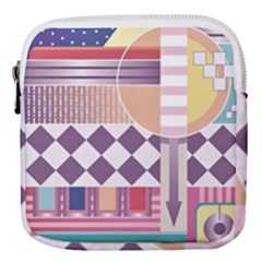 Abstract Shapes Colors Gradient Mini Square Pouch by Ravend