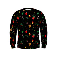 Christmas Pattern Texture Colorful Wallpaper Kids  Sweatshirt