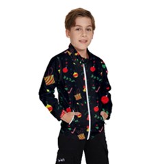 Christmas Pattern Texture Colorful Wallpaper Kids  Windbreaker by Ravend