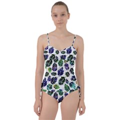 Leaves Watercolor Ornamental Decorative Design Sweetheart Tankini Set