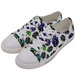 Leaves Watercolor Ornamental Decorative Design Women s Low Top Canvas Sneakers