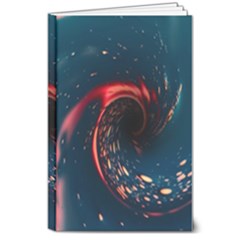 Fluid Swirl Spiral Twist Liquid Abstract Pattern 8  X 10  Hardcover Notebook by Ravend