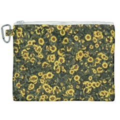 Sunflowers Yellow Flowers Flowers Digital Drawing Canvas Cosmetic Bag (xxl) by Ravend