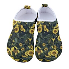 Sunflowers Yellow Flowers Flowers Digital Drawing Kids  Sock-style Water Shoes