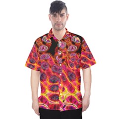 Fractal Black Texture Wallpaper Art Design Men s Hawaii Shirt