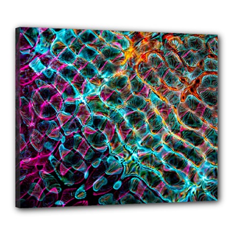 Fractal Abstract Waves Background Wallpaper Canvas 24  X 20  (stretched) by Ravend