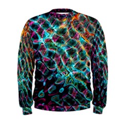 Fractal Abstract Waves Background Wallpaper Men s Sweatshirt