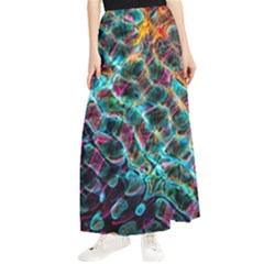 Fractal Abstract Waves Background Wallpaper Maxi Chiffon Skirt by Ravend