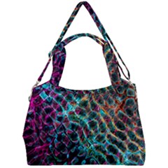 Fractal Abstract Waves Background Wallpaper Double Compartment Shoulder Bag