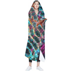 Fractal Abstract Waves Background Wallpaper Wearable Blanket