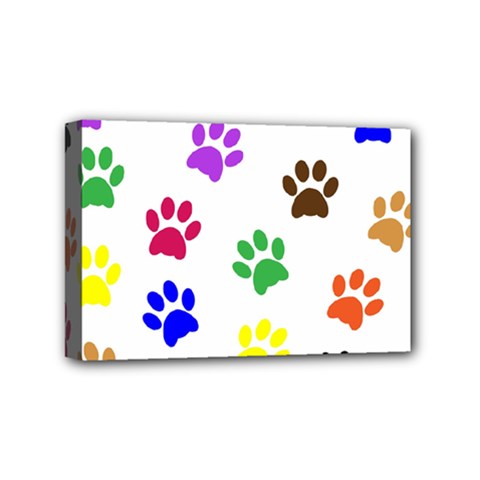 Pawprints-paw-prints-paw-animal Mini Canvas 6  X 4  (stretched)