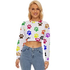 Pawprints-paw-prints-paw-animal Lightweight Long Sleeve Sweatshirt by Ravend