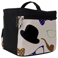 Moustache-hat-bowler-bowler-hat Make Up Travel Bag (big) by Ravend