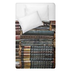 Pile Of Books Photo Of Assorted Book Lot Backyard Antique Store Duvet Cover Double Side (Single Size)