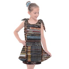 Pile Of Books Photo Of Assorted Book Lot Backyard Antique Store Kids  Tie Up Tunic Dress by Ravend