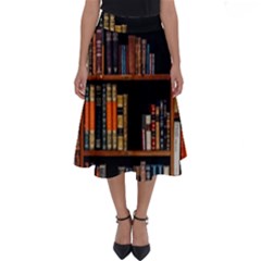 Assorted Title Of Books Piled In The Shelves Assorted Book Lot Inside The Wooden Shelf Perfect Length Midi Skirt