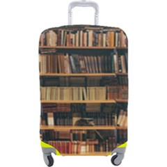 Books On Bookshelf Assorted Color Book Lot In Bookcase Library Luggage Cover (large) by Ravend