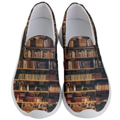 Books On Bookshelf Assorted Color Book Lot In Bookcase Library Men s Lightweight Slip Ons