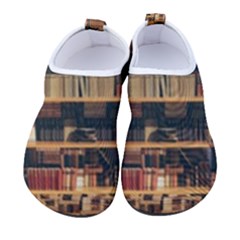 Books On Bookshelf Assorted Color Book Lot In Bookcase Library Women s Sock-style Water Shoes