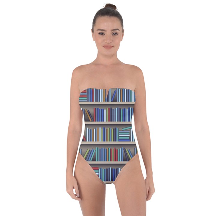 Bookshelf Tie Back One Piece Swimsuit