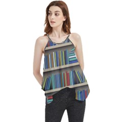 Bookshelf Flowy Camisole Tank Top by Ravend