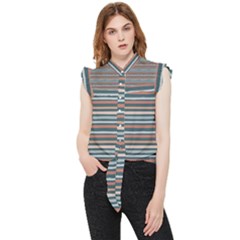 Stripes Frill Detail Shirt by zappwaits