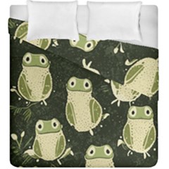 Frog Pattern Duvet Cover Double Side (king Size) by Valentinaart