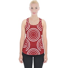 Background-red Piece Up Tank Top