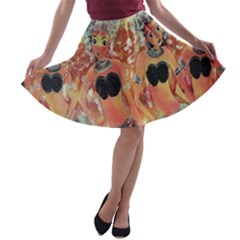 Indonesia-lukisan-picture A-line Skater Skirt by nateshop