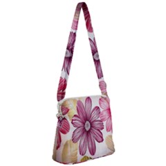 Print-roses Zipper Messenger Bag by nateshop