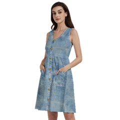 Denim,11 Sleeveless Dress With Pocket by nateshop