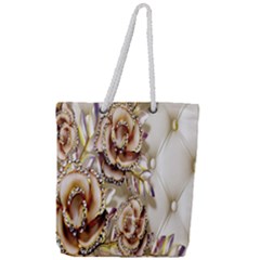 Butterfly Dreams, Bonito, Butterfly, Dream, Flower, Girly Full Print Rope Handle Tote (large)