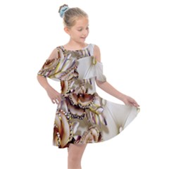 Butterfly Dreams, Bonito, Butterfly, Dream, Flower, Girly Kids  Shoulder Cutout Chiffon Dress by nateshop