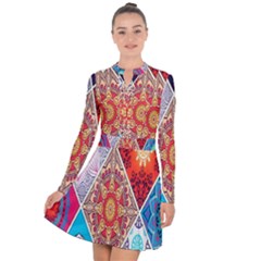 Mandala Pattern, Desenho, Designs, Glitter, Pattern Long Sleeve Panel Dress by nateshop