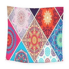 Mandala Pattern, Desenho, Designs, Glitter, Pattern Square Tapestry (Large)